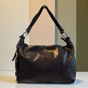 Ellington Sadie Black Italian Leather Hobo Shoulder Bag